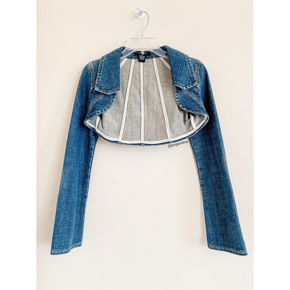 Arden B Indigo Blue Cropped Bolero Jean Jacket S